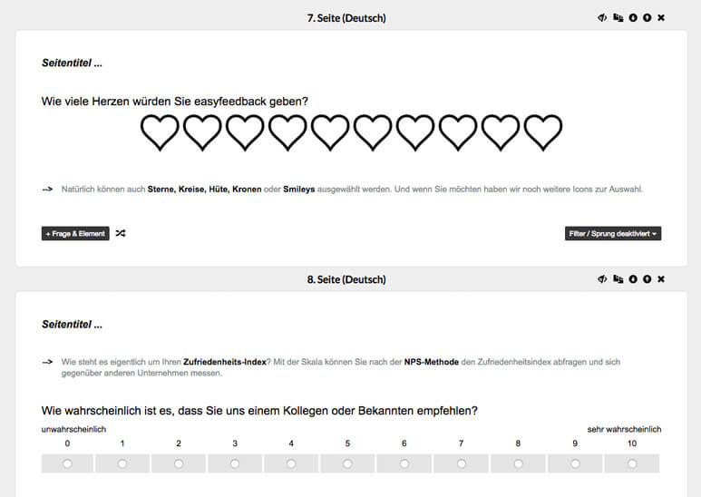 easyfeedback fragebogeneditor