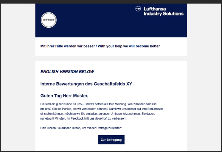 Umfragetool - Teilnehmer über eigene Tools einladen