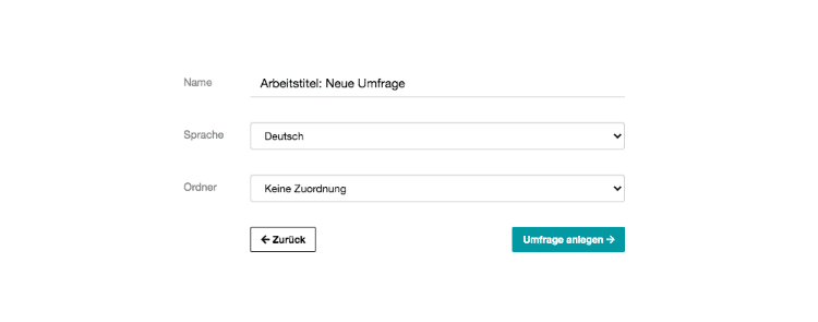 Neuer Arbeitstitel Umfrage