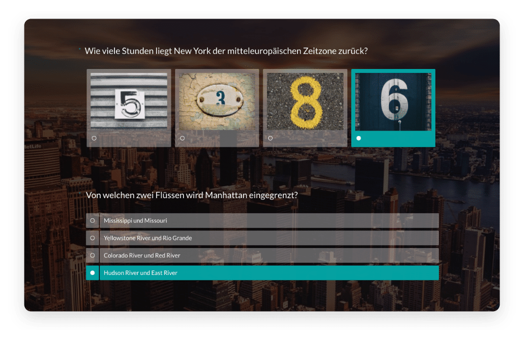 Erstellen Sie interaktive Quizze und Tests