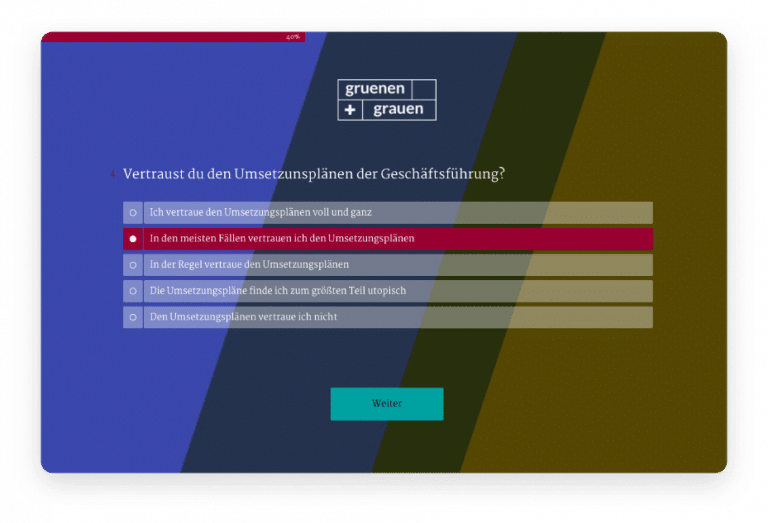 Umfrage zur Messung der Mitarbeitermotivation