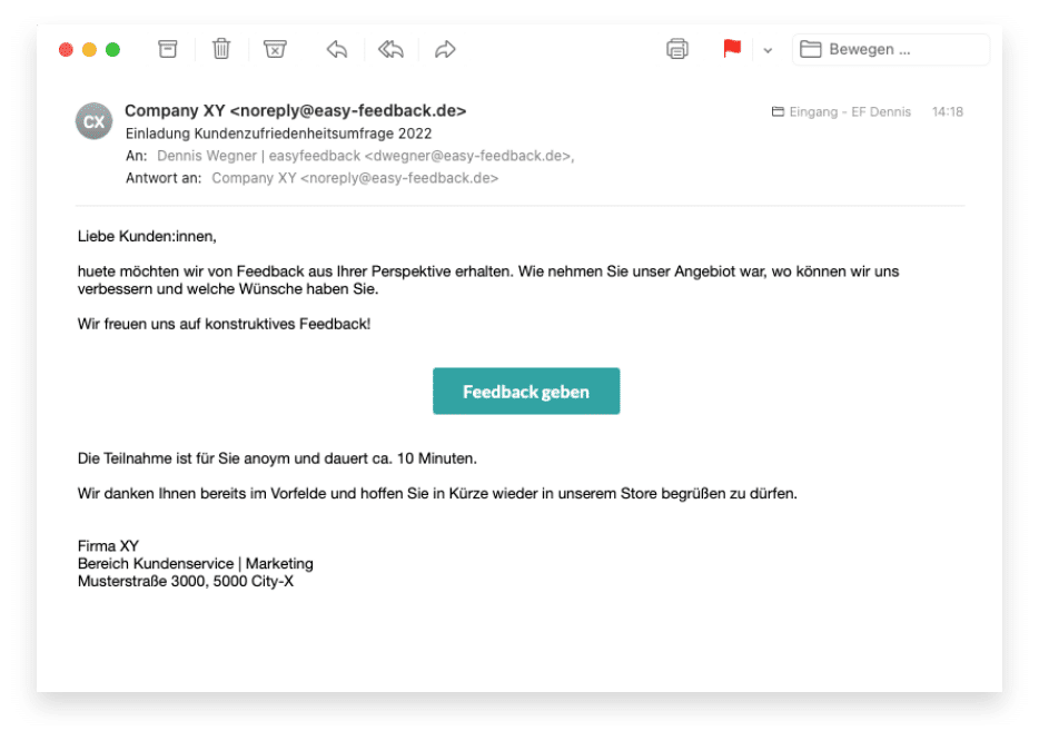 Kurze Einladung zur Umfrage - auf den Punkt gebracht